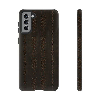 Black + Copper Barbed Wire Stitch Tough Case