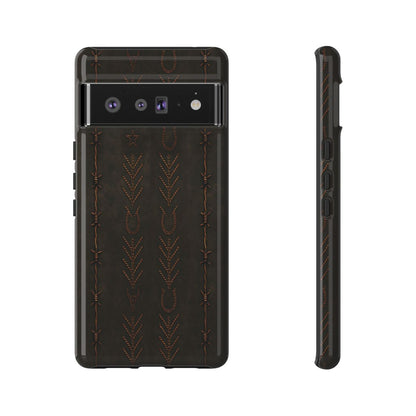 Black + Copper Barbed Wire Stitch Tough Case