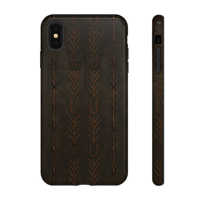 Black + Copper Barbed Wire Stitch Tough Case