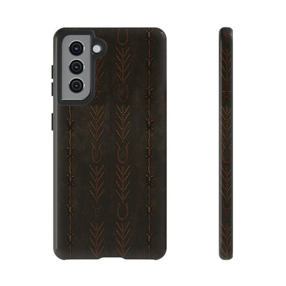 Black + Copper Barbed Wire Stitch Tough Case