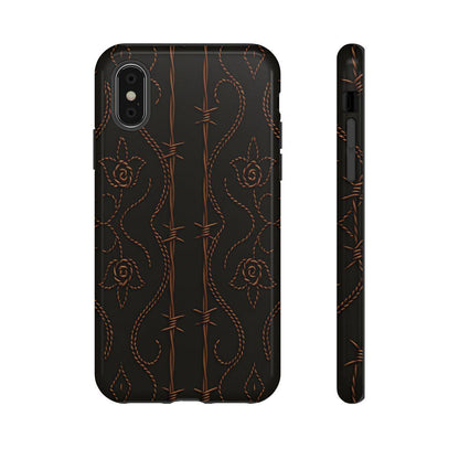 Black Copper Vine Stitch Tough Case