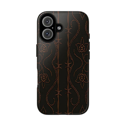 Black Copper Vine Stitch Tough Case