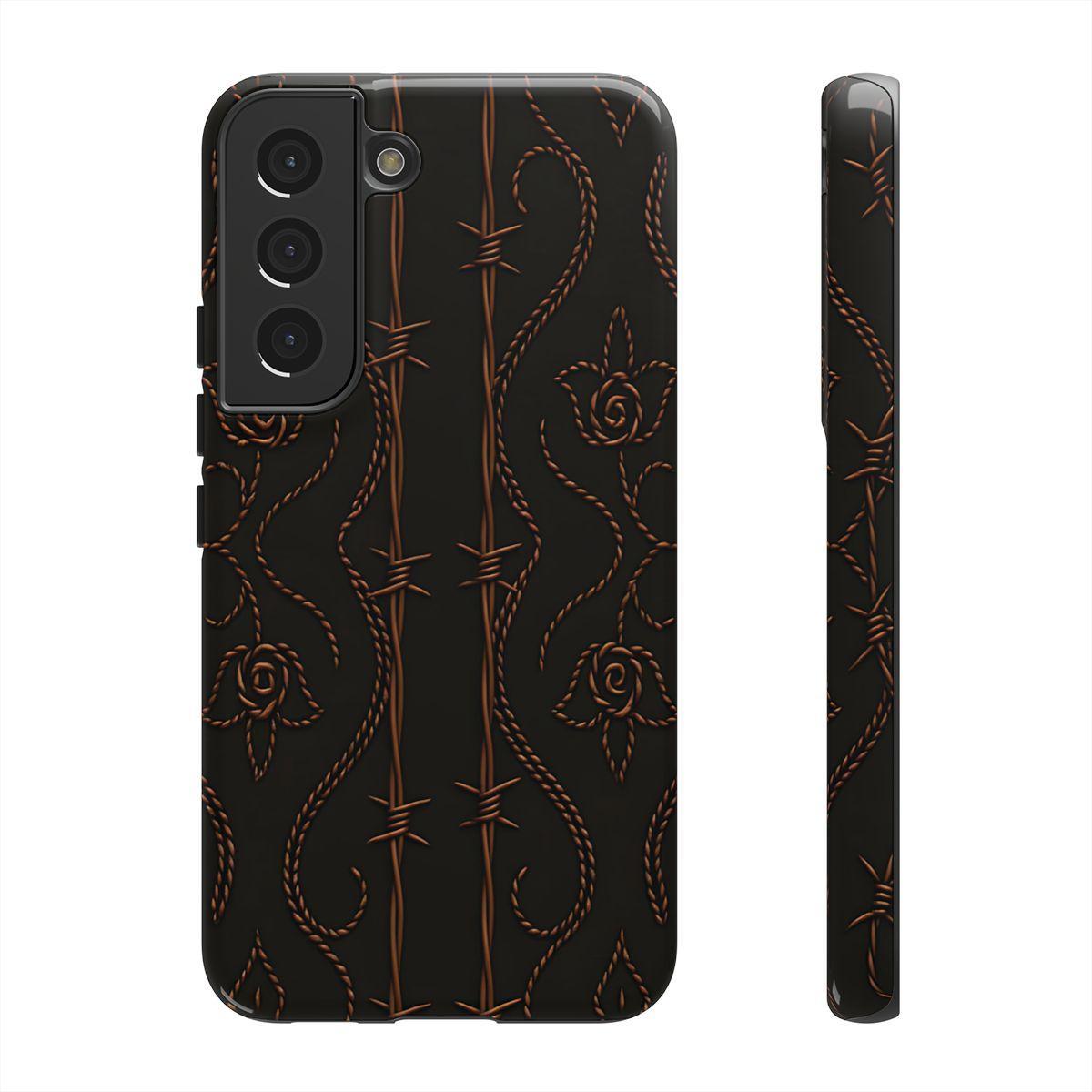 Black Copper Vine Stitch Tough Case