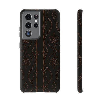 Black Copper Vine Stitch Tough Case