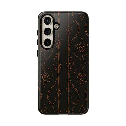 Black Copper Vine Stitch Tough Case