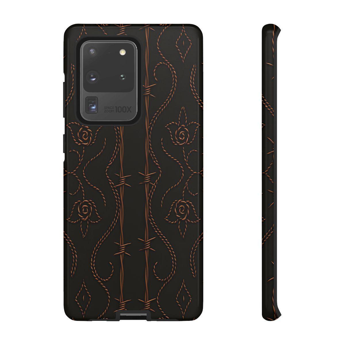Black Copper Vine Stitch Tough Case