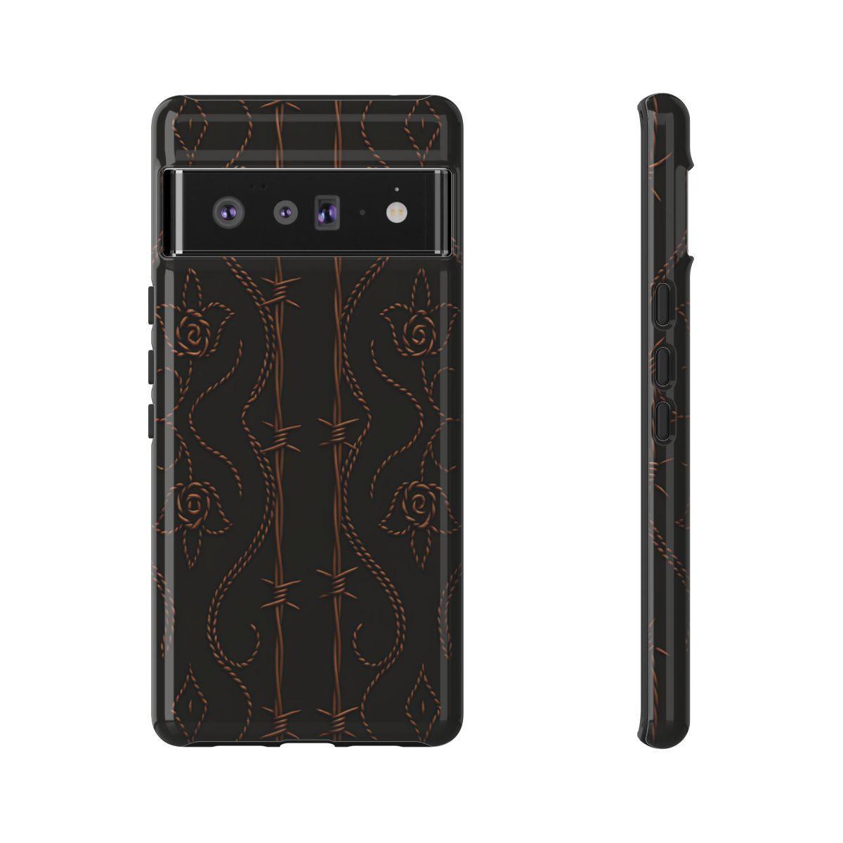 Black Copper Vine Stitch Tough Case