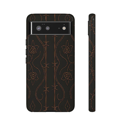 Black Copper Vine Stitch Tough Case