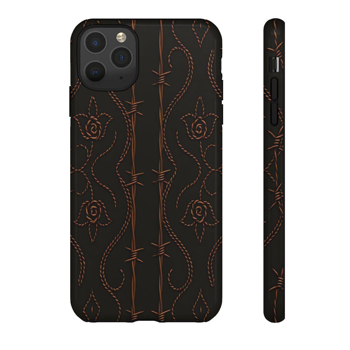 Black Copper Vine Stitch Tough Case