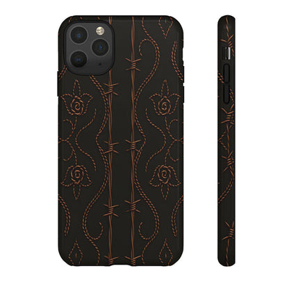 Black Copper Vine Stitch Tough Case