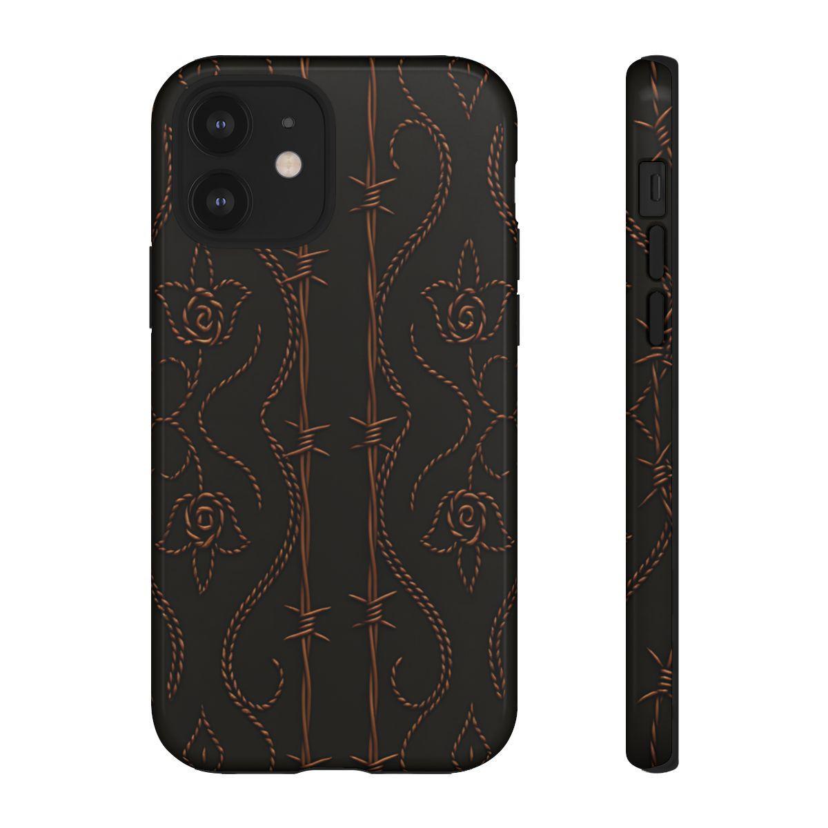 Black Copper Vine Stitch Tough Case