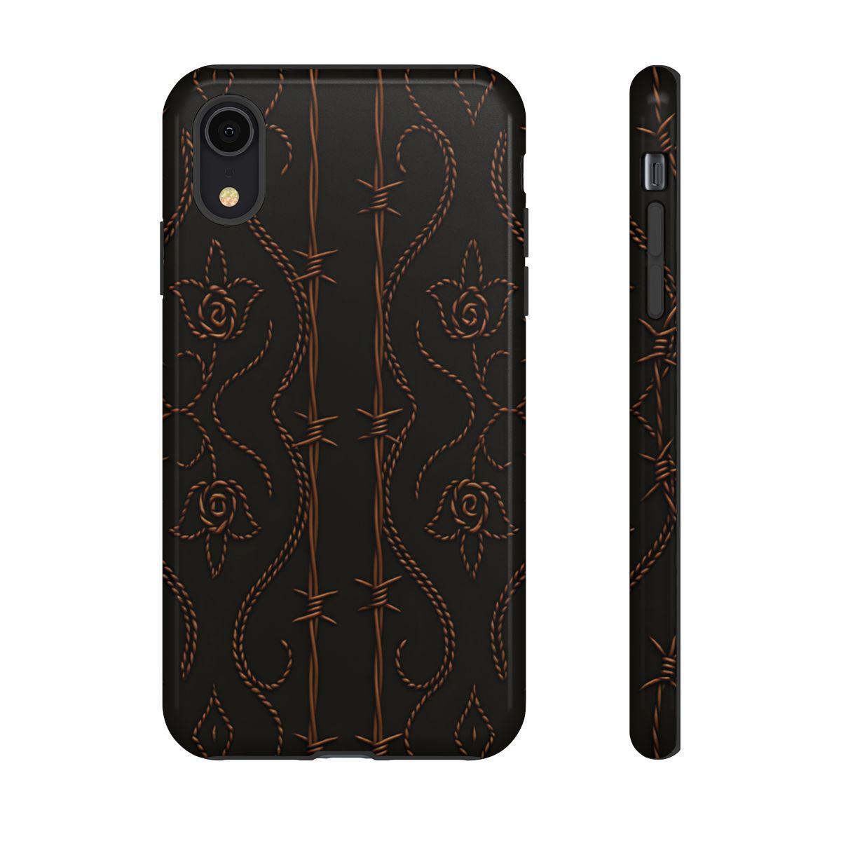 Black Copper Vine Stitch Tough Case