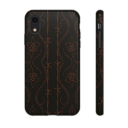 Black Copper Vine Stitch Tough Case