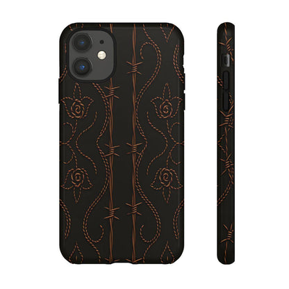 Black Copper Vine Stitch Tough Case