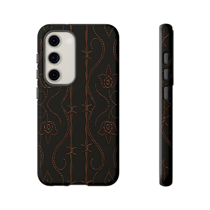 Black Copper Vine Stitch Tough Case