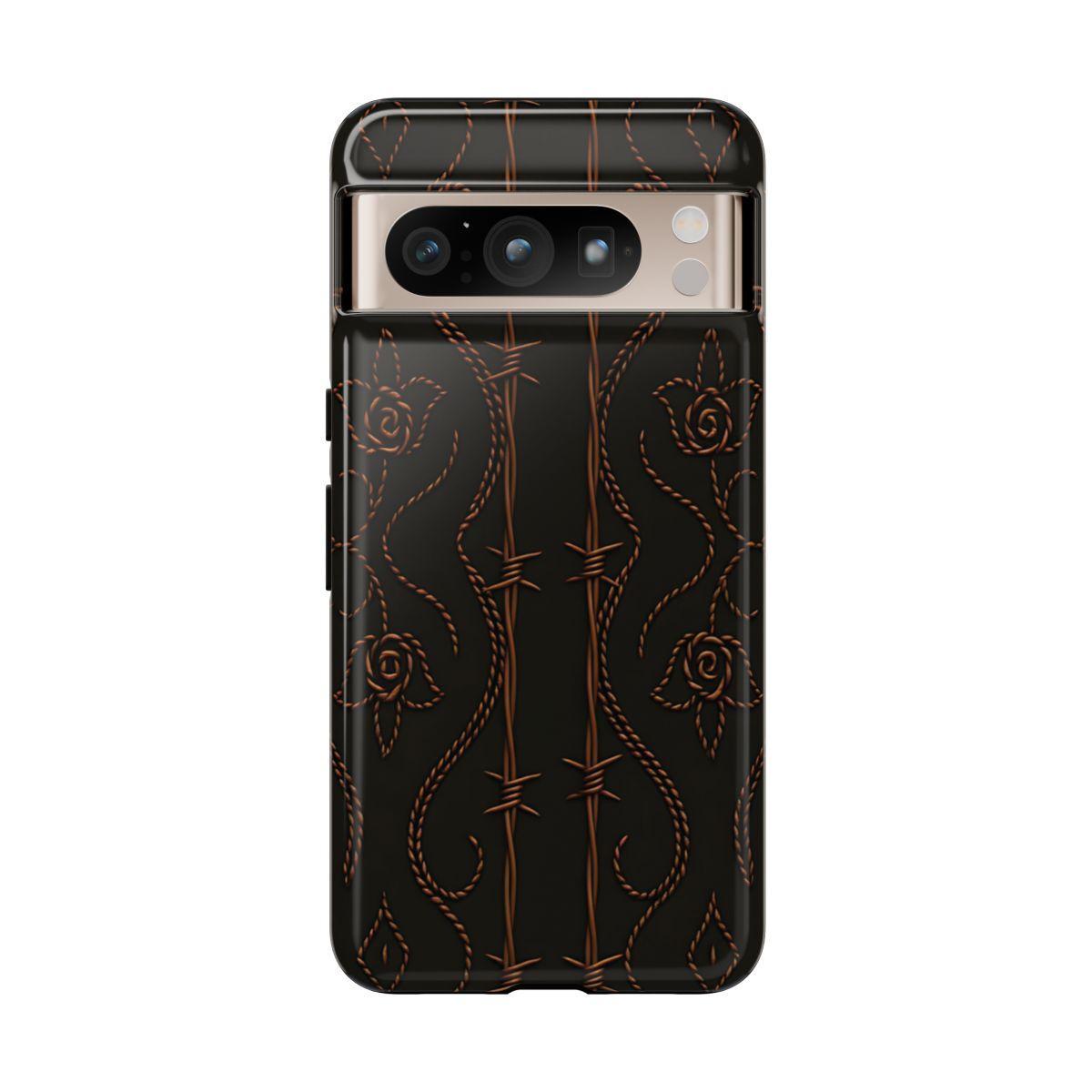 Black Copper Vine Stitch Tough Case
