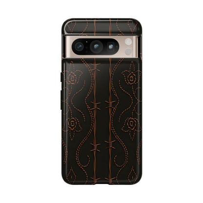Black Copper Vine Stitch Tough Case