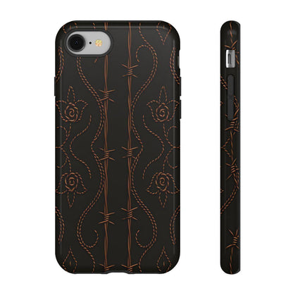 Black Copper Vine Stitch Tough Case