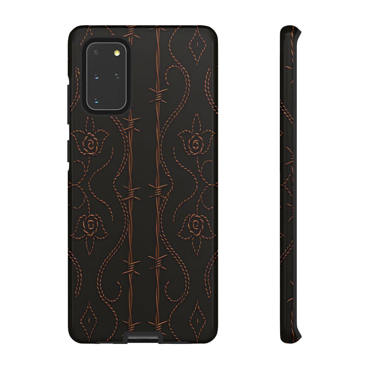 Black Copper Vine Stitch Tough Case