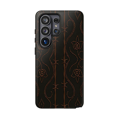 Black Copper Vine Stitch Tough Case