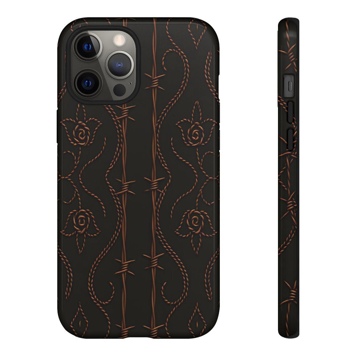 Black Copper Vine Stitch Tough Case