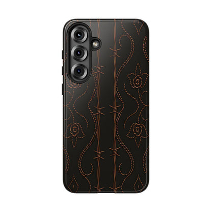 Black Copper Vine Stitch Tough Case