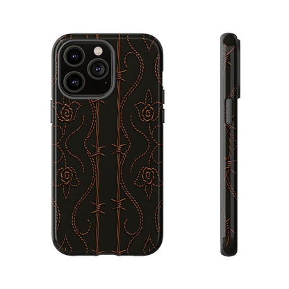 Black Copper Vine Stitch Tough Case