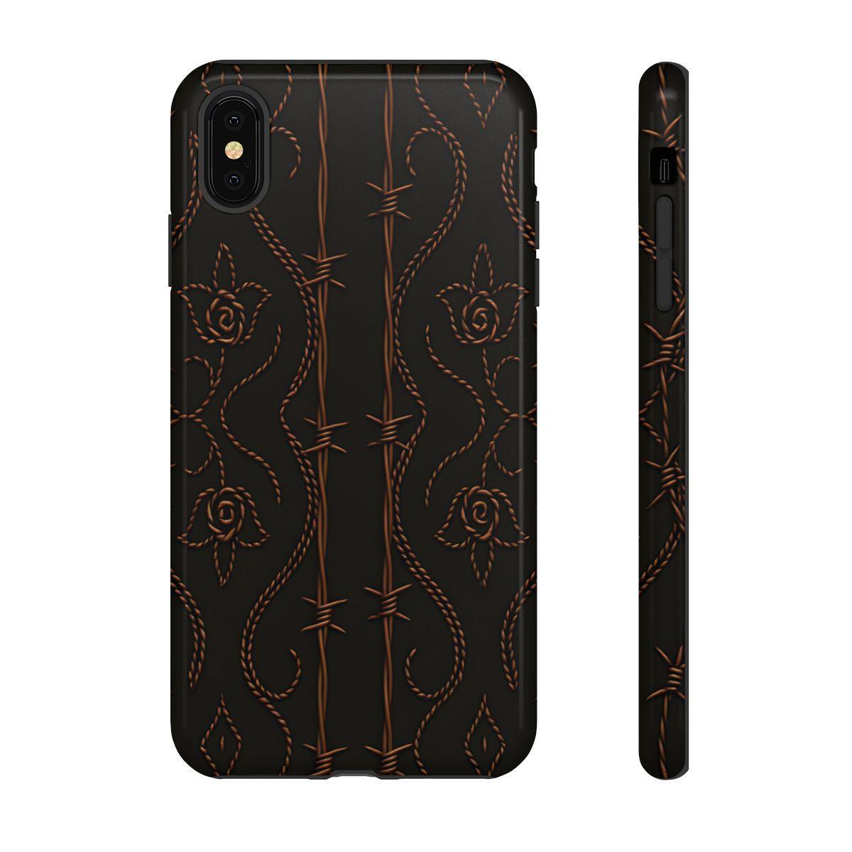 Black Copper Vine Stitch Tough Case