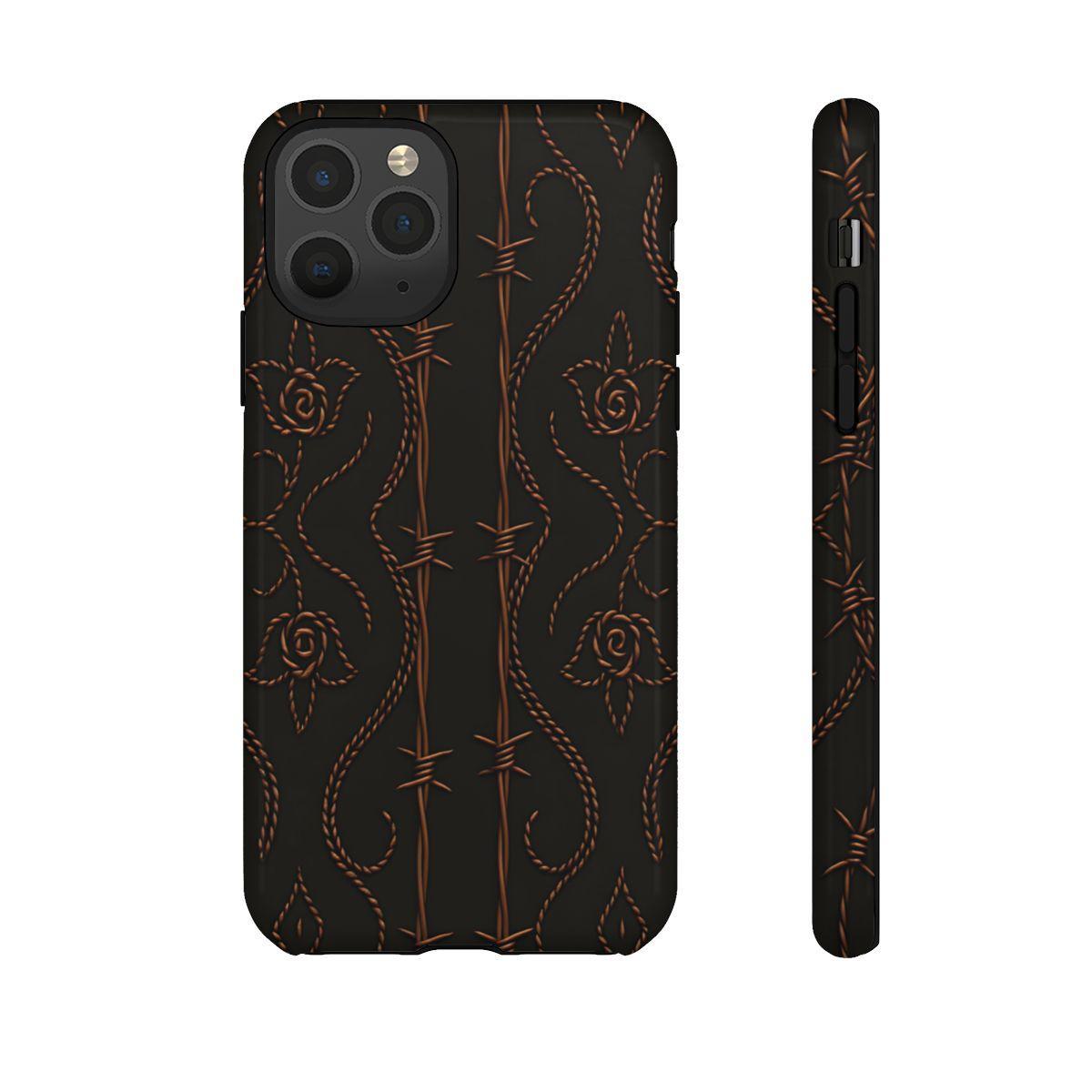 Black Copper Vine Stitch Tough Case