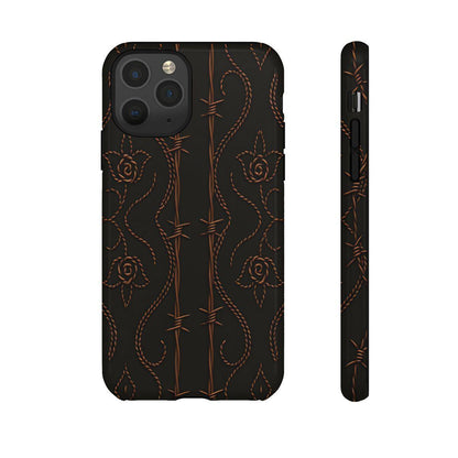 Black Copper Vine Stitch Tough Case