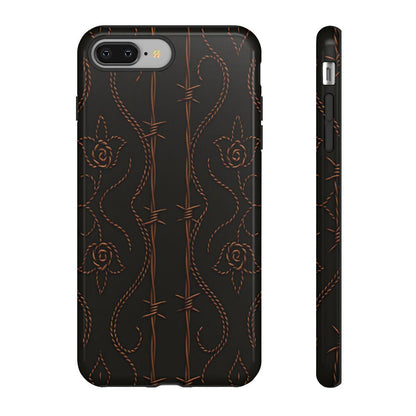 Black Copper Vine Stitch Tough Case