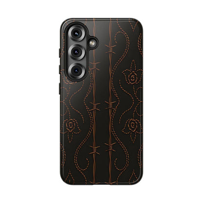 Black Copper Vine Stitch Tough Case