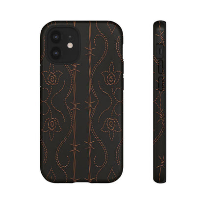 Black Copper Vine Stitch Tough Case
