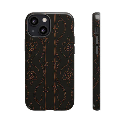 Black Copper Vine Stitch Tough Case