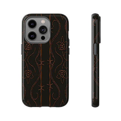 Black Copper Vine Stitch Tough Case