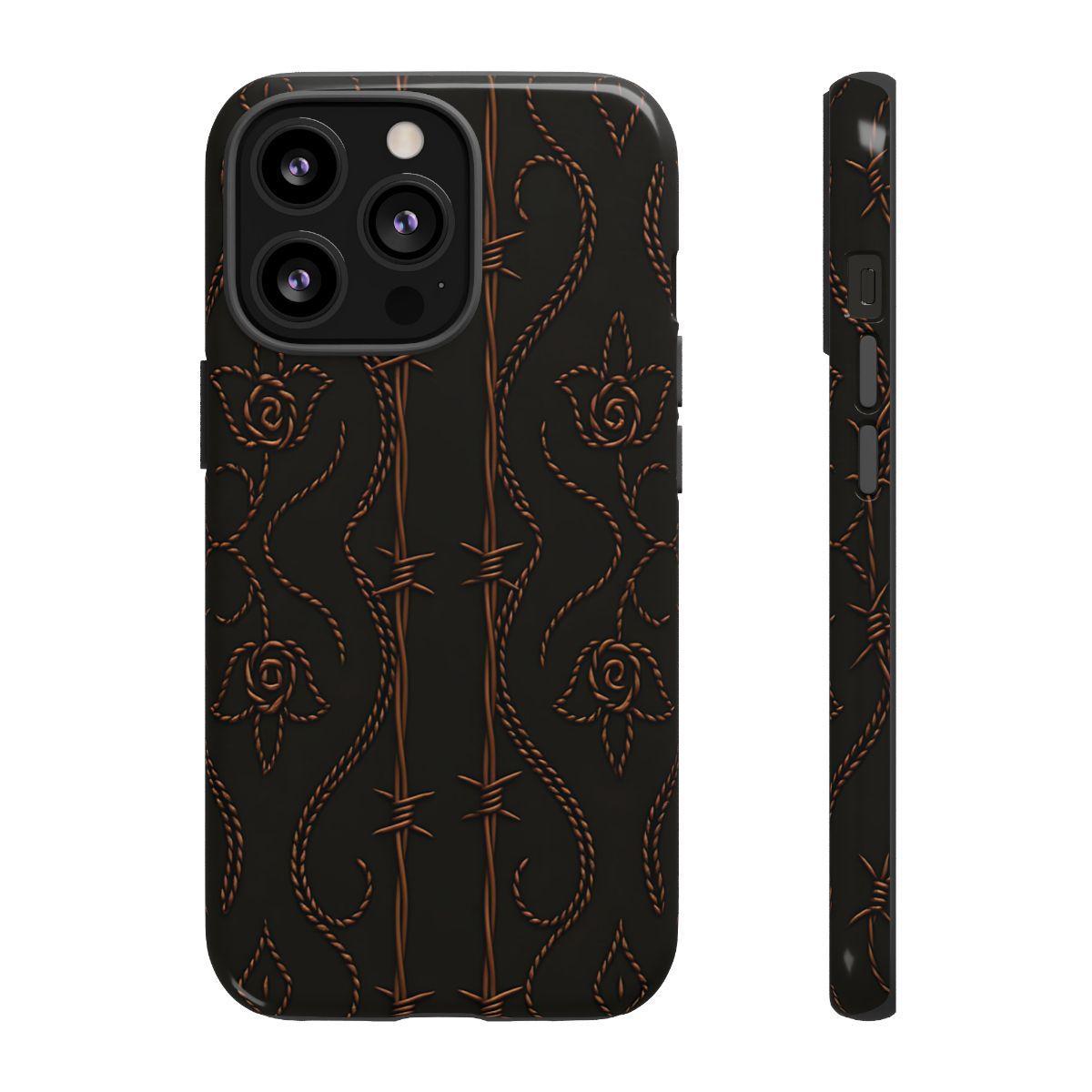 Black Copper Vine Stitch Tough Case