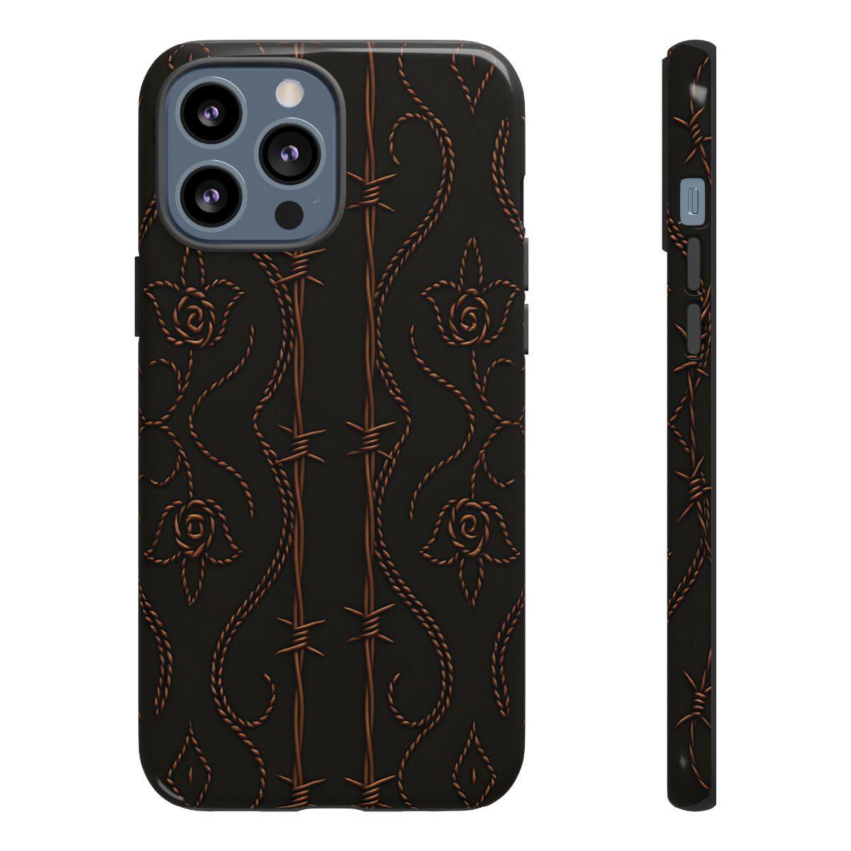 Black Copper Vine Stitch Tough Case