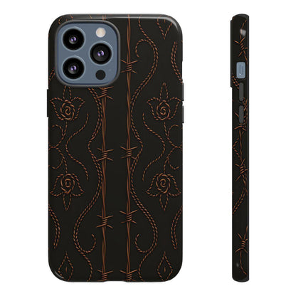 Black Copper Vine Stitch Tough Case