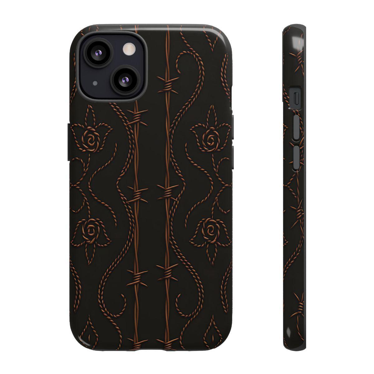 Black Copper Vine Stitch Tough Case