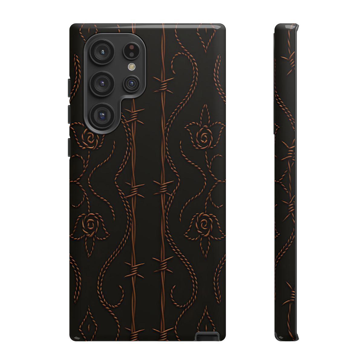 Black Copper Vine Stitch Tough Case