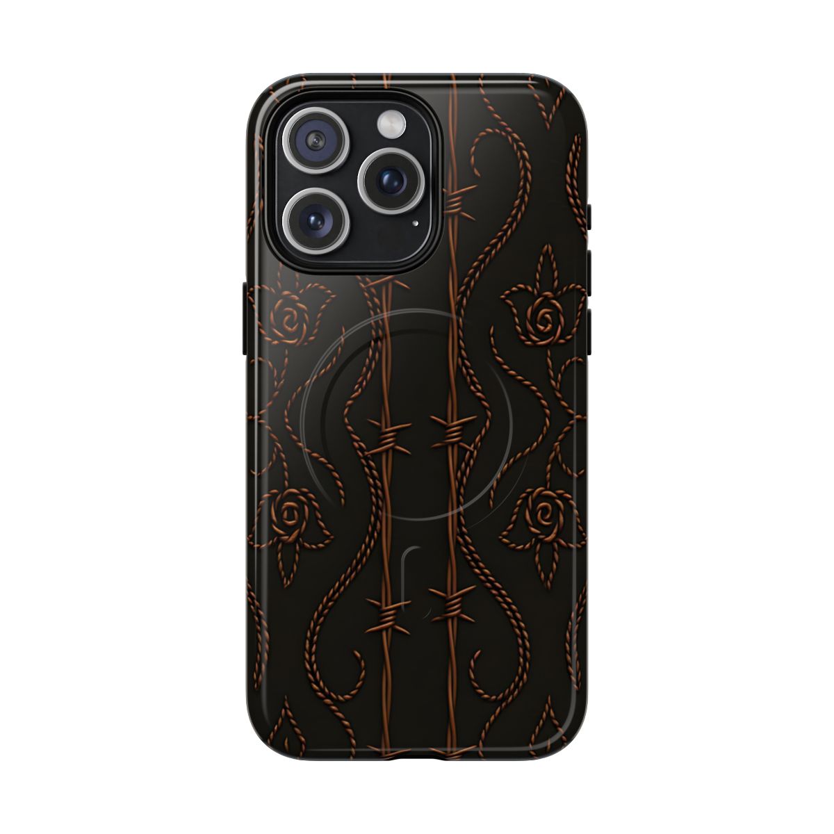 Black Copper Vine Stitch Magnetic Case