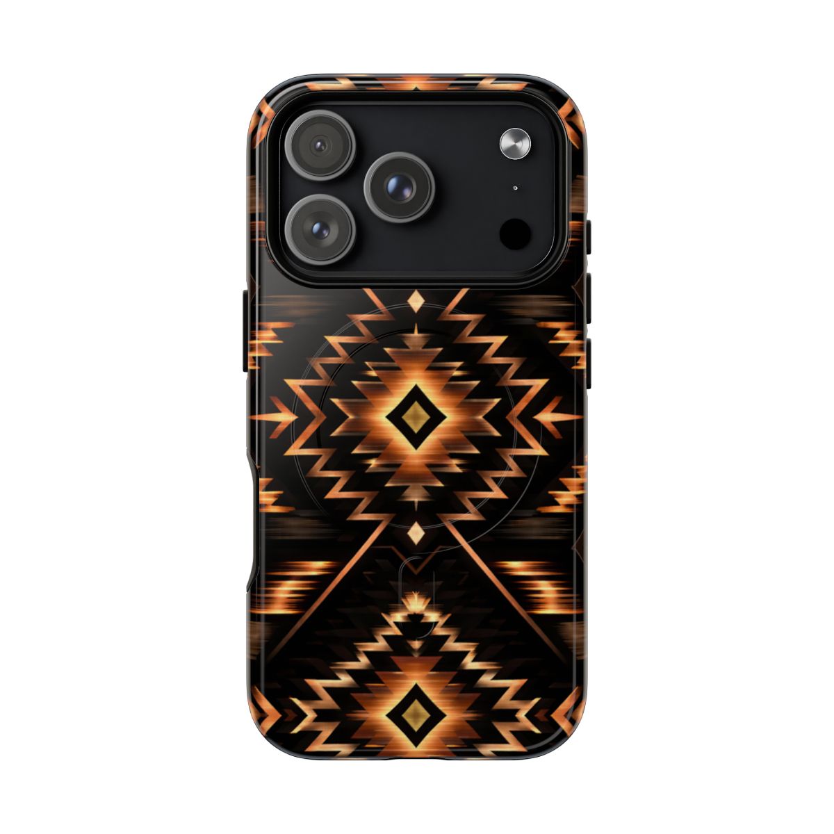 Black Gold Aztec Rug Magnetic Case