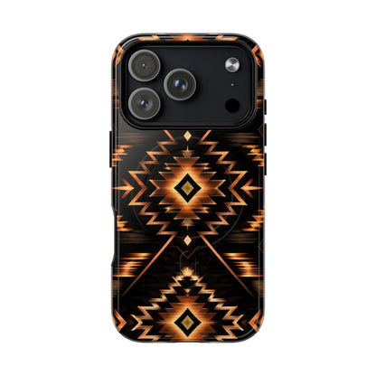 Black Gold Aztec Rug Magnetic Case