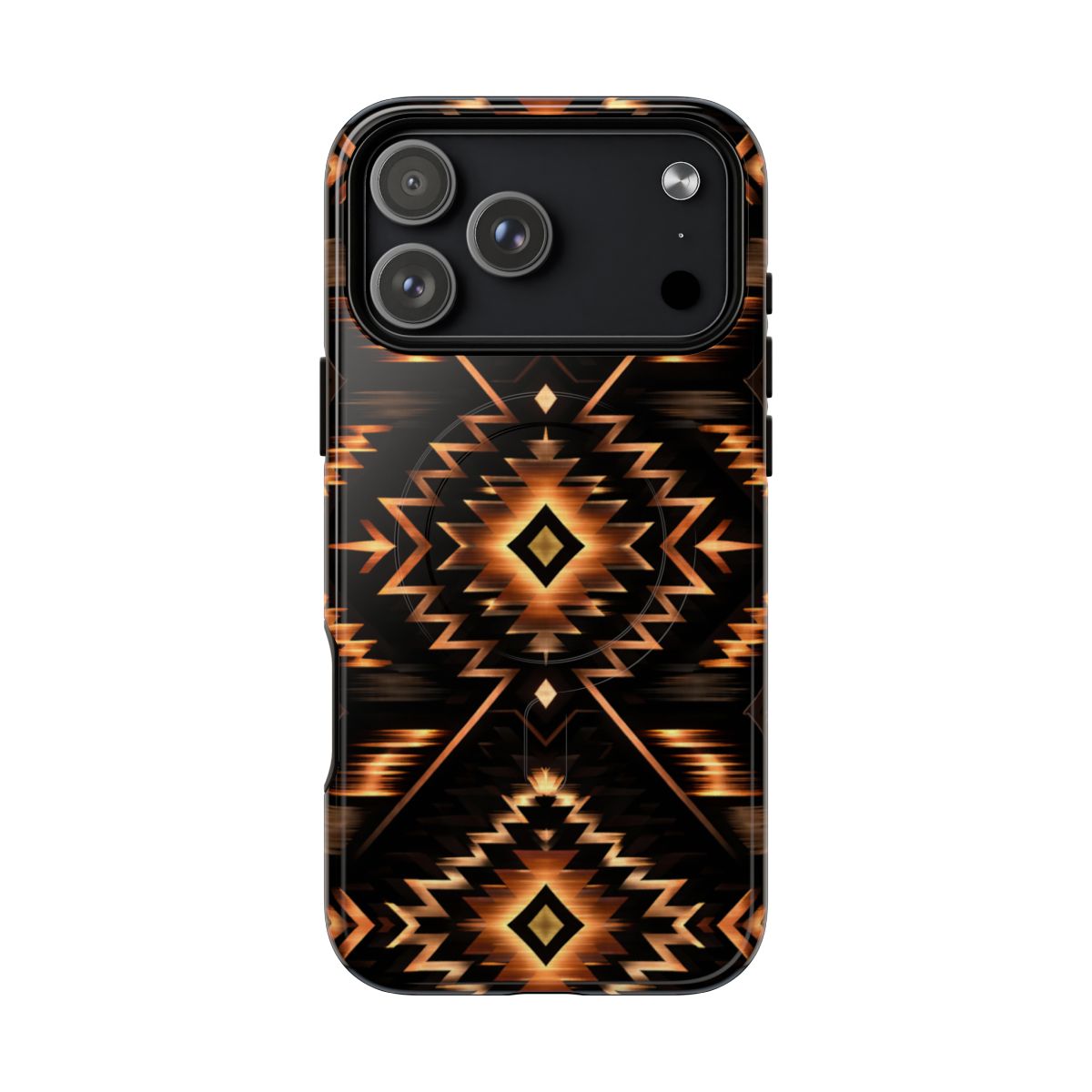 Black Gold Aztec Rug Magnetic Case