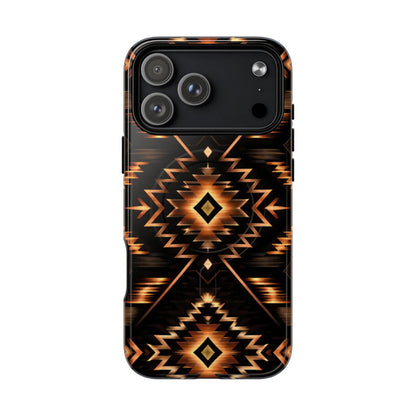 Black Gold Aztec Rug Magnetic Case