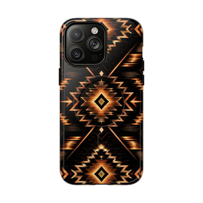 Black Gold Aztec Rug Magnetic Case