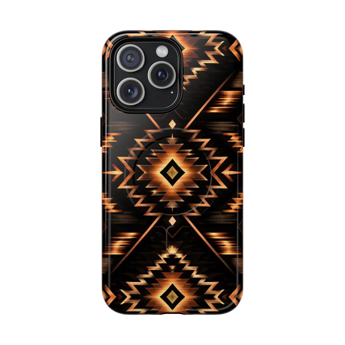 Black Gold Aztec Rug Magnetic Case