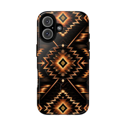 Black Gold Aztec Rug Magnetic Case
