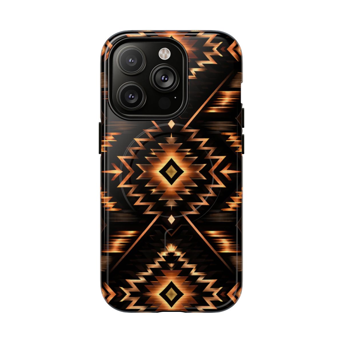 Black Gold Aztec Rug Magnetic Case