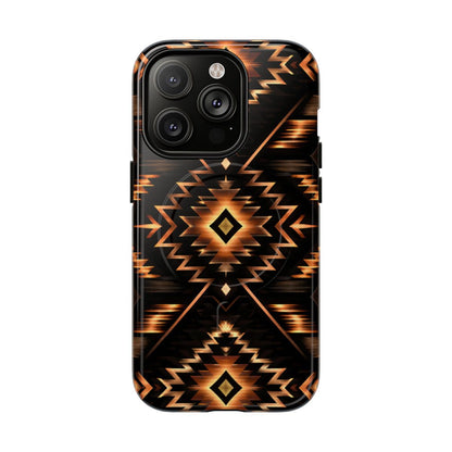 Black Gold Aztec Rug Magnetic Case